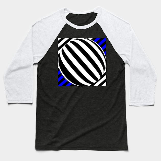 A striped globe Baseball T-Shirt by TiiaVissak